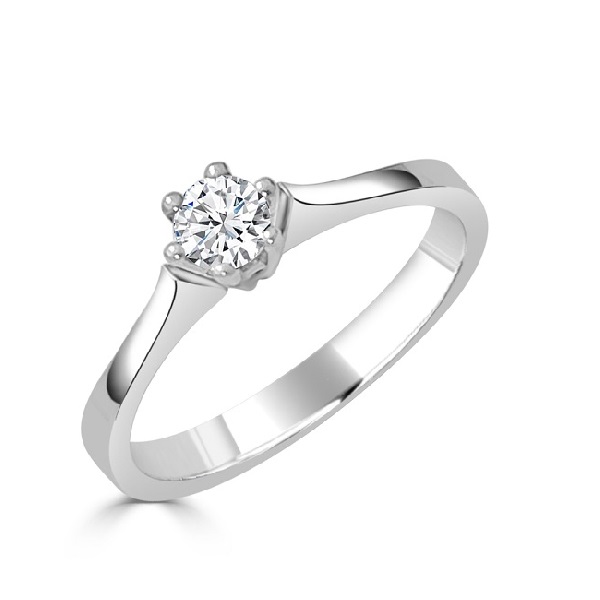 Anillo pedida solitario diamante 0.24 cts - Imagen 2