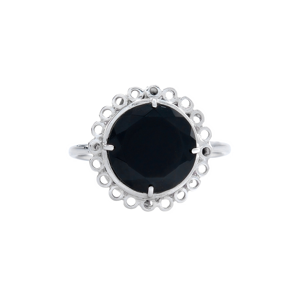 Anillo rosetón oro y ónix - Imagen 3