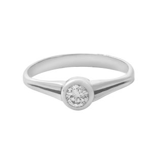Anillo solitario 0.30kt diamantes