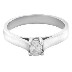 Anillo gran solitario diamante 0.45cts