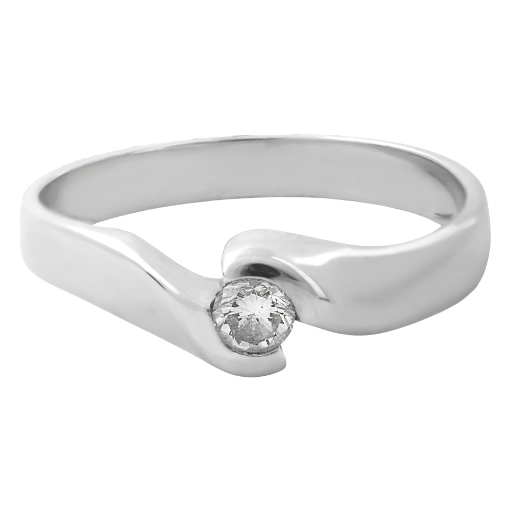 Anillo solitario «tu y yo» diamante 0.15 cts - Imagen 2