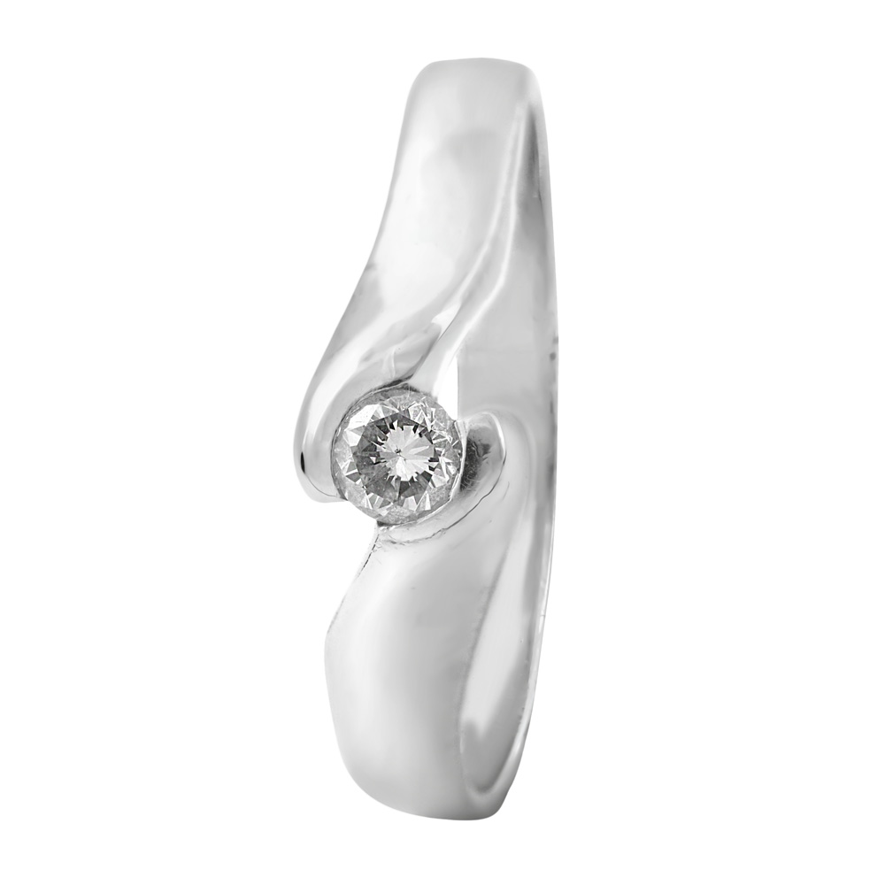 Anillo solitario «tu y yo» diamante 0.15 cts - Imagen 3