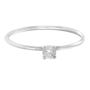 Anillo pedida solitario diamante 0.11 cts
