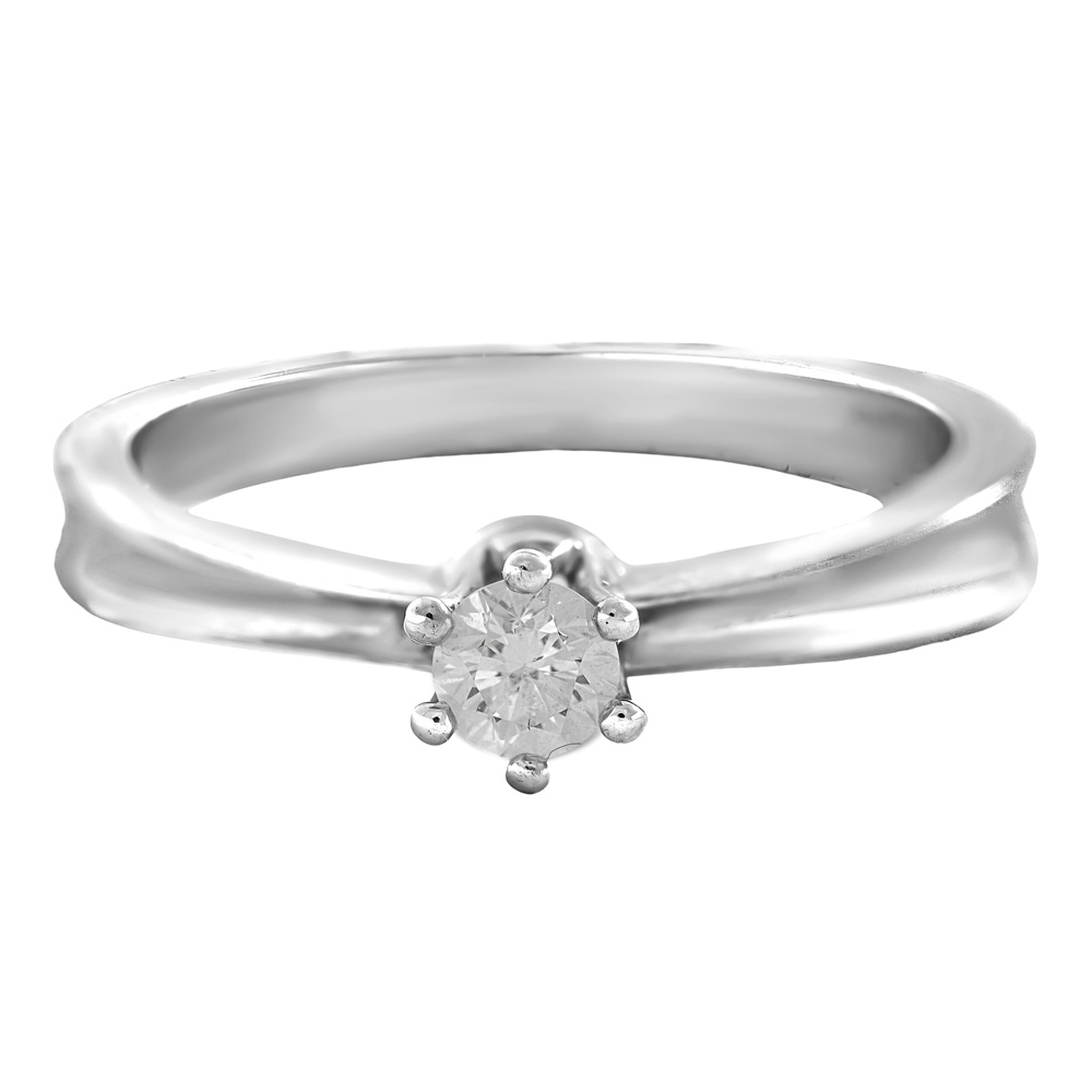 Anillo solitario diamantes princess 0.24cts