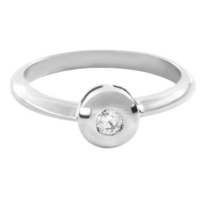 Anillo solitario diamante chatón 0.12cts