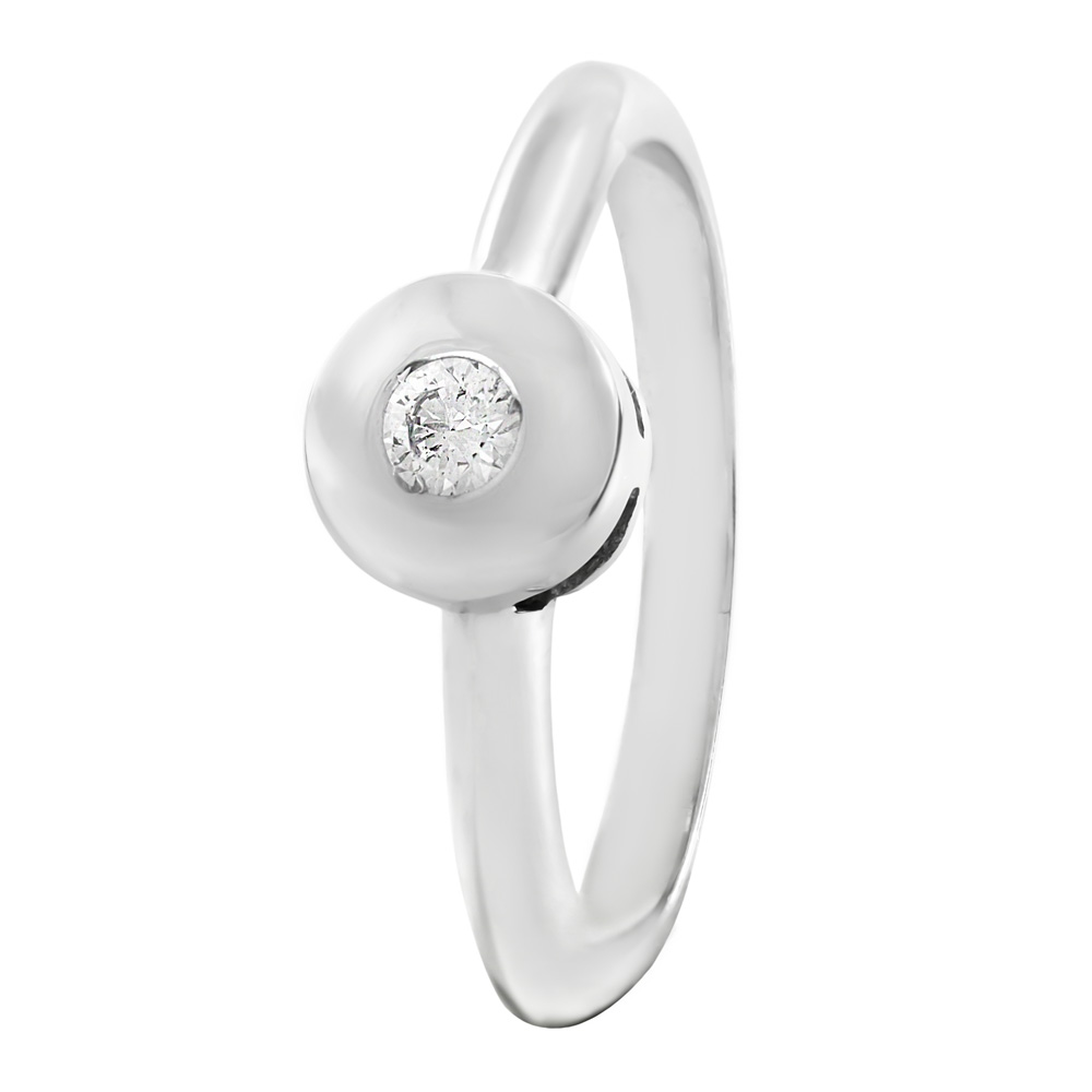 Anillo solitario diamante chatón 0.12cts - Imagen 3