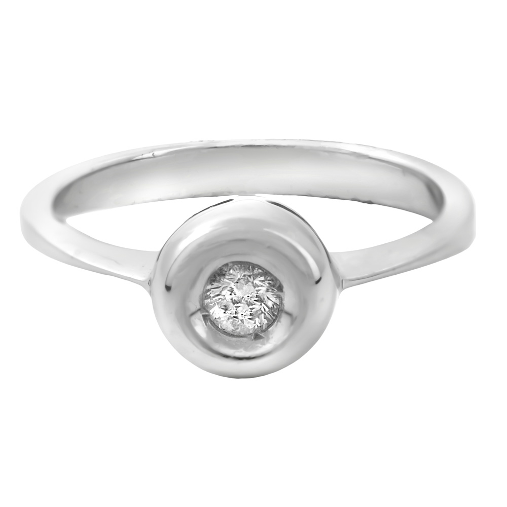 Anillo solitario diamante chatón 0.15 cts - Imagen 2