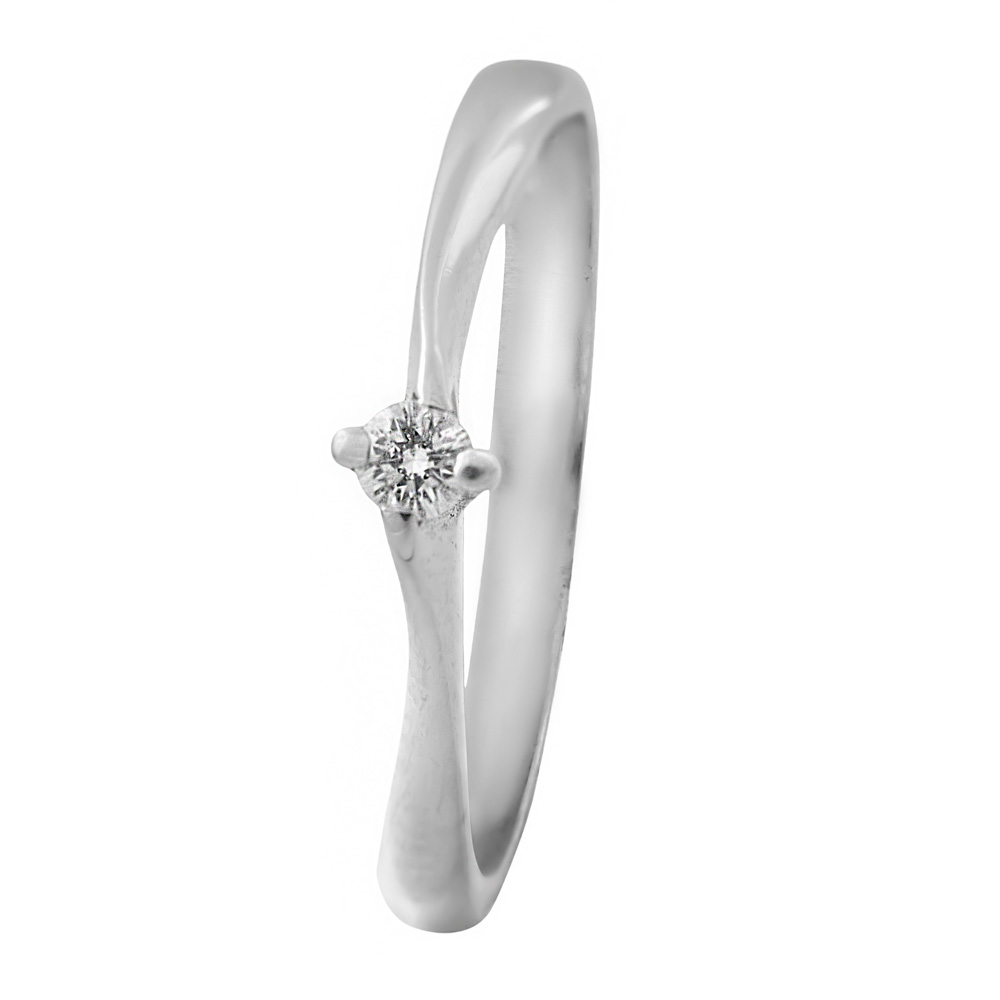 Anillo solitario bigarra 0.10cts - Imagen 3