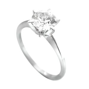 Anillo solitario 6 garras años 60