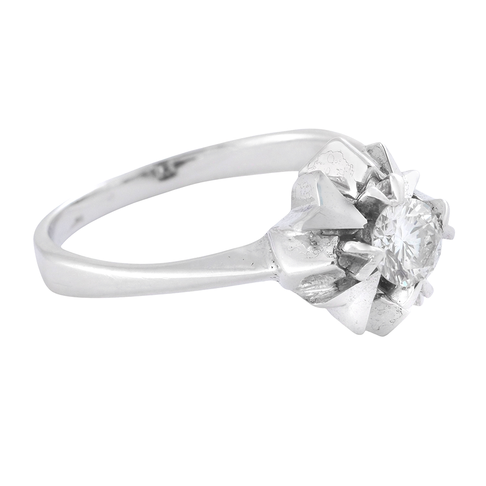 Anillo solitario vintage 0.43 ct - Imagen 3