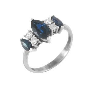 Anillo tresillo marquise