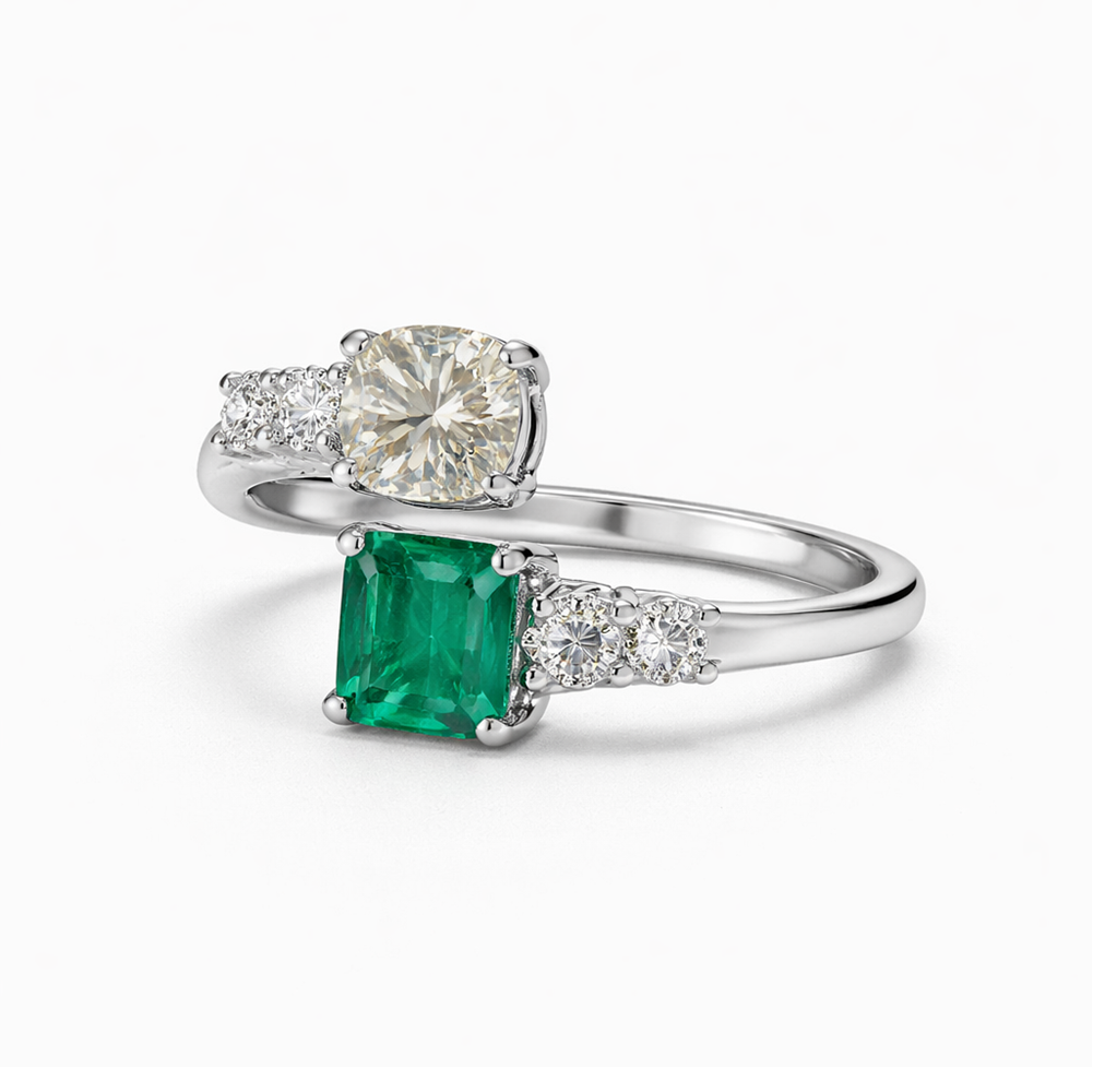 Anillo compromiso «Tú y Yo» – circa 2000 - Imagen 3