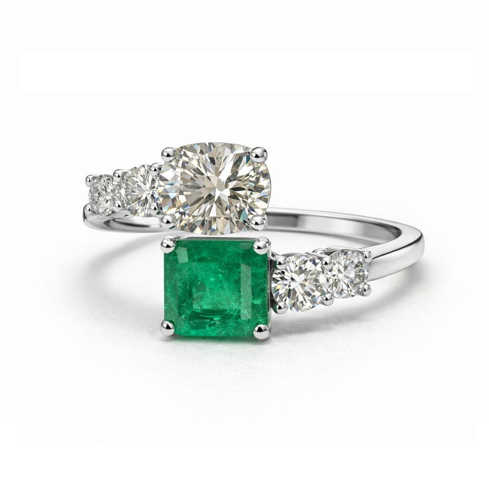 Anillo compromiso «Tú y Yo» – circa 2000 - Imagen 2