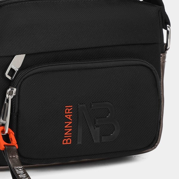 Bolso bandolera pequeña BINNARI Emilie color negro - Imagen 3