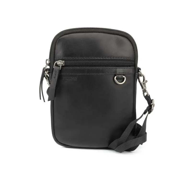 Bolso PRIVATA · Mini bandolera · Porta Móvil · Piel vacuno · Coleccion King · Color Negro - Imagen 2