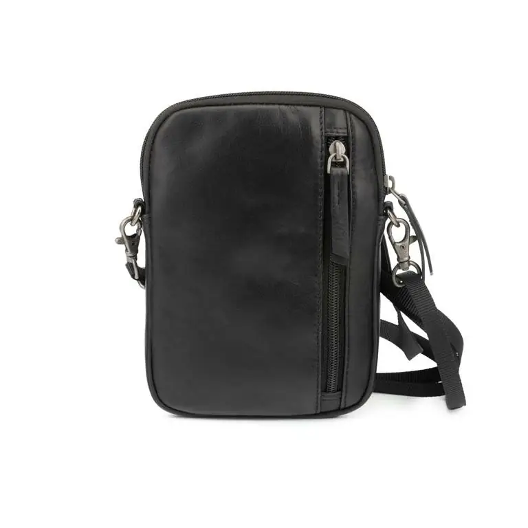 Bolso PRIVATA · Mini bandolera · Porta Móvil · Piel vacuno · Coleccion King · Color Negro - Imagen 3