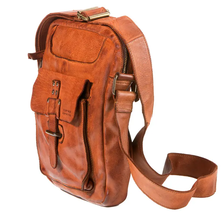 Bolso STAMP · Bandolera Grande · Piel Lavada · Coleccion Atlas - Imagen 4