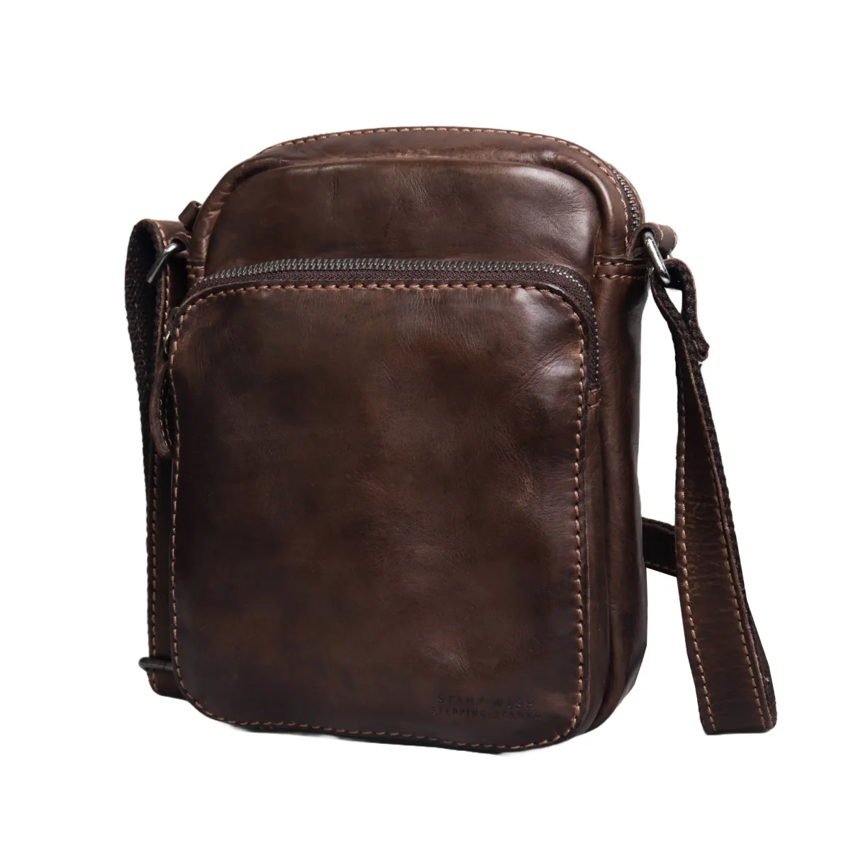 Bolso STAMP · Bandolera Mediana · Piel Lavada · Coleccion Tichi - Imagen 8