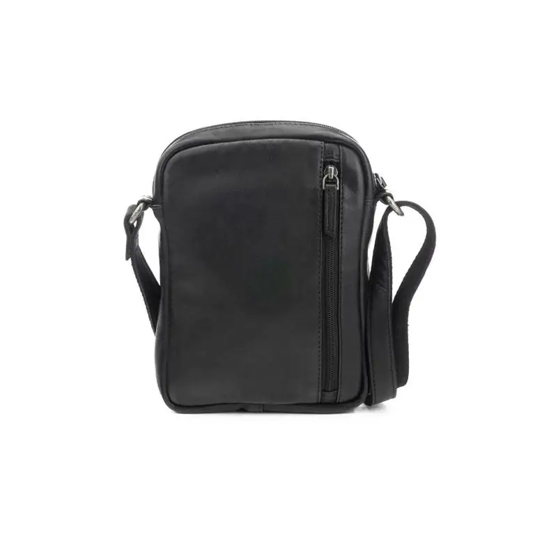 Bolso STAMP · Bandolera Mediana · Piel Lavada · Color Negro · Coleccion Nihal - Imagen 3