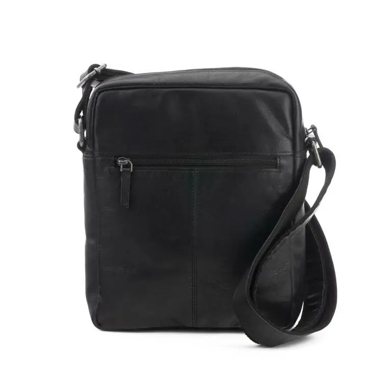 Bolso STAMP · Bandolera Grande · Piel Lavada · Color Negro · Coleccion Nihal - Imagen 3