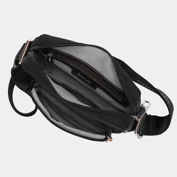 Bolso bandolera pequeña BINNARI Emilie color negro - Imagen 4