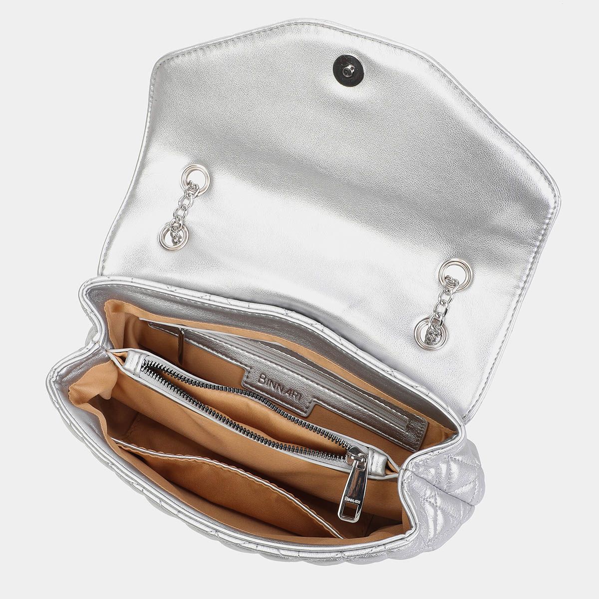 Bolso BINNARI Ella color cava o plata - Imagen 3