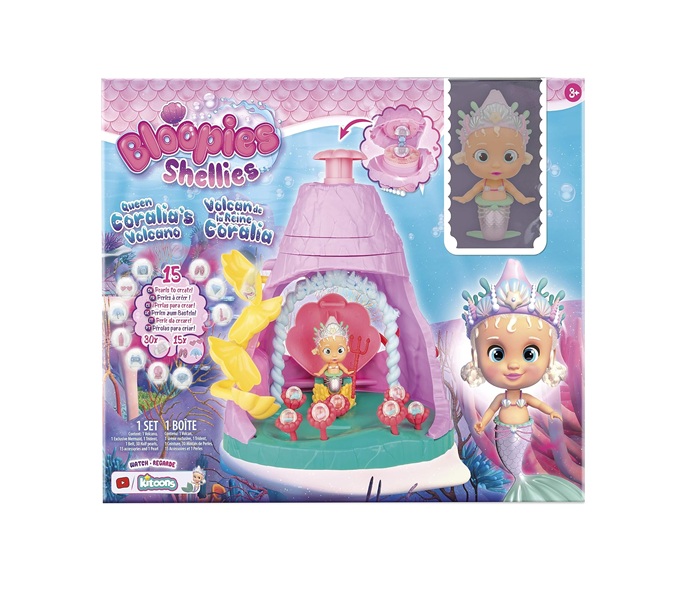 IMC TOYS – Juguetes de Bloopies Shellies Volcán Coralia Muñeca Sirena