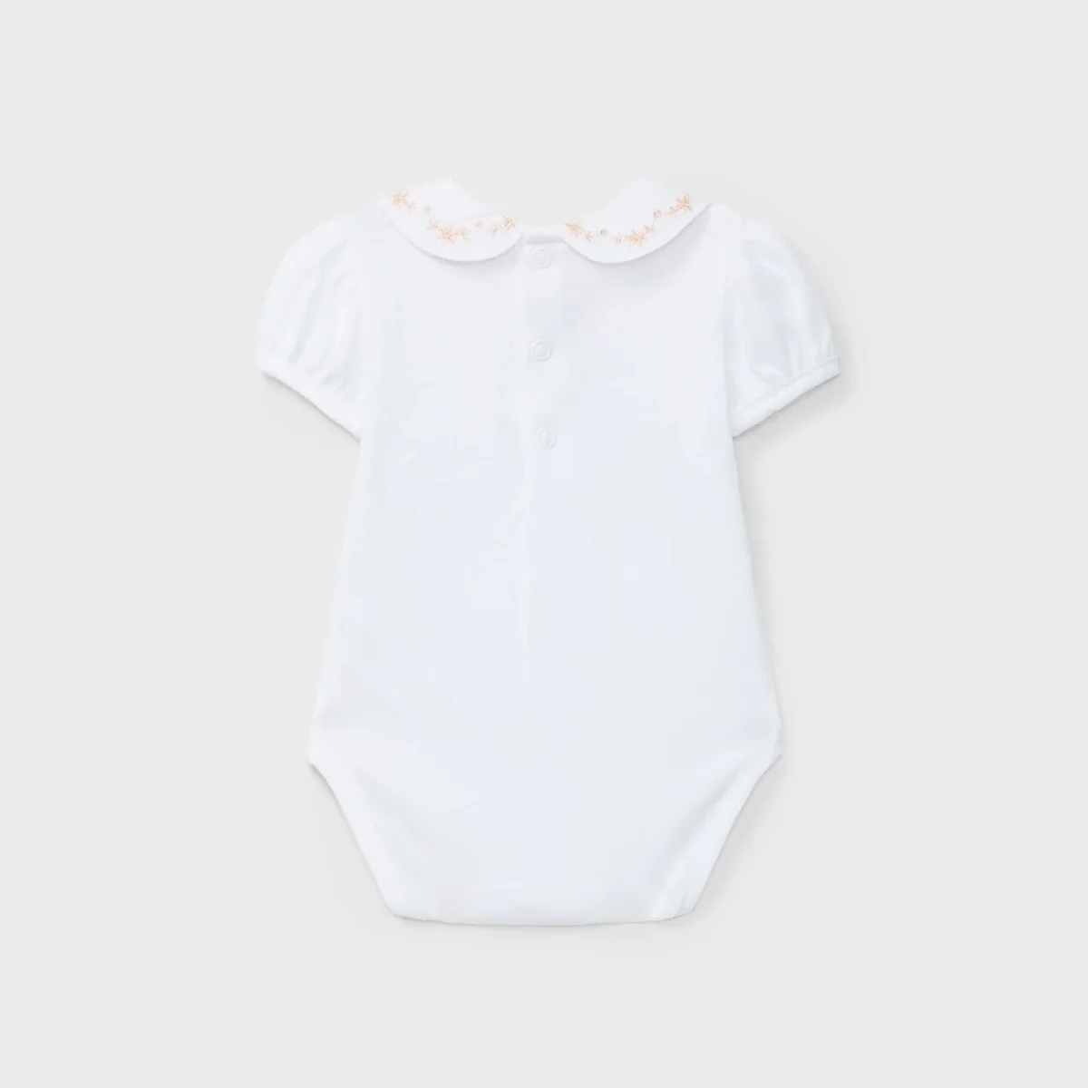 Body de punto blanco con detalle naranja recién nacida | Dr. Kid by Charanga - Imagen 3