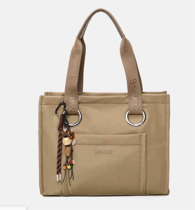 Bolso Binnari de dos asas Xara color kaki - Imagen 3