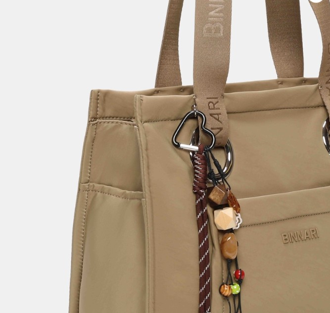 Bolso Binnari de dos asas Xara color kaki