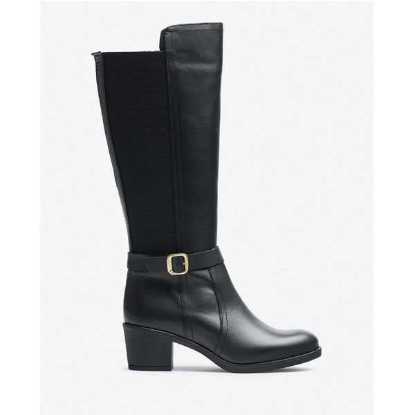 Botas de tacón en piel YOKONO Lille-001 negro - Imagen 3