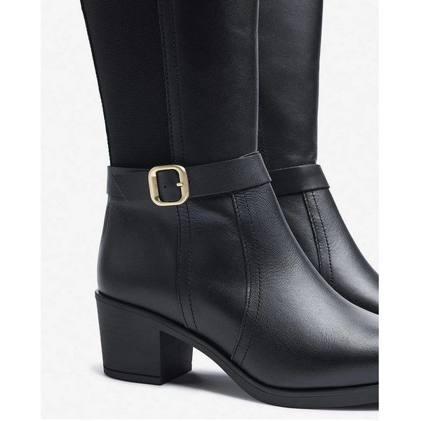 Botas de tacón en piel YOKONO Lille-001 negro - Imagen 6