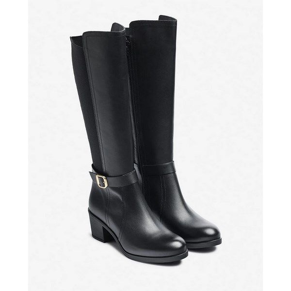 Botas de tacón en piel YOKONO Lille-001 negro - Imagen 7