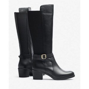 Botas de tacón en piel YOKONO Lille-001 negro