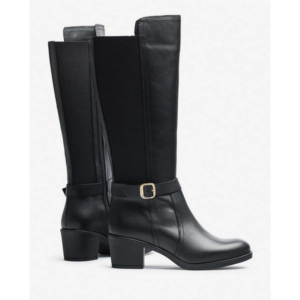 Botas de tacón en piel YOKONO Lille-001 negro