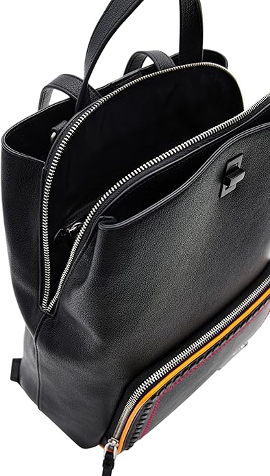 DESIGUAL- Mochila Desigual negra mujer Back Prime Sumy – Elegante y urbana - Imagen 3