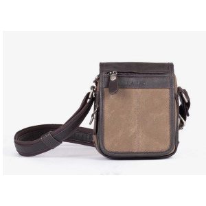 Bandolera hombre pequeña Matties Bags con solapa marrón