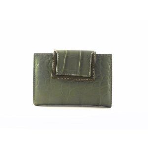 Billetera de Piel pequeña para Mujer NILO Coco Print Verde