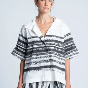 Blusa Manga Corta Rayas Amplia ARKITECT MARIA ELENA VILLAMIL