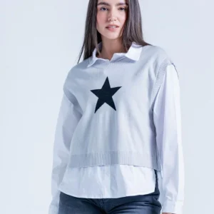 Blusa Manga Larga Con Oversize PEOPLE