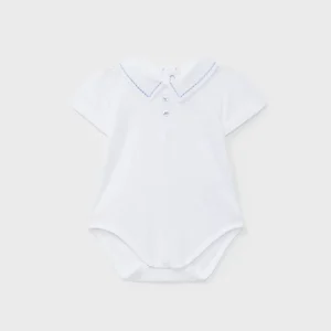 Body punto blanco con detalle celeste recién nacido | Dr. Kid by Charanga