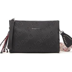DESIGUAL – Bolso Bandolera Desigual Galia Dortmund Negro Pequeño 21WAXP87