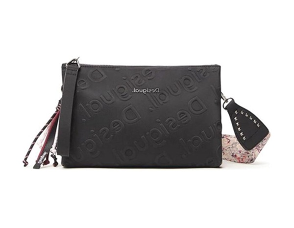 DESIGUAL – Bolso Bandolera Desigual Galia Dortmund Negro Pequeño 21WAXP87 - Imagen 2