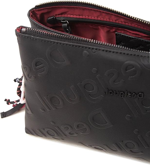 DESIGUAL – Bolso Bandolera Desigual Galia Dortmund Negro Pequeño 21WAXP87 - Imagen 3