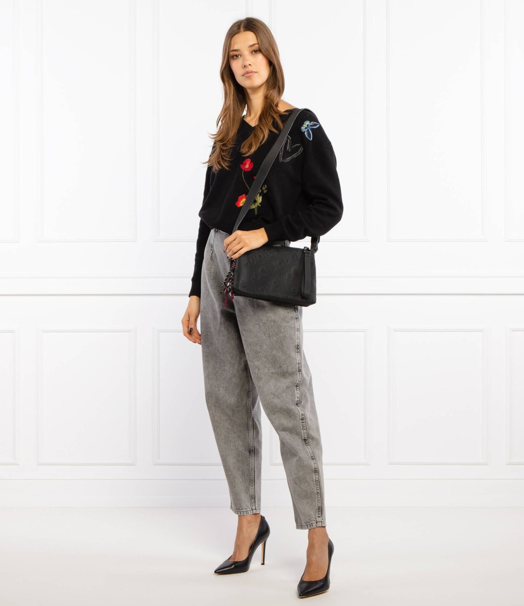 DESIGUAL – Bolso Bandolera Desigual Galia Dortmund Negro Pequeño 21WAXP87 - Imagen 8