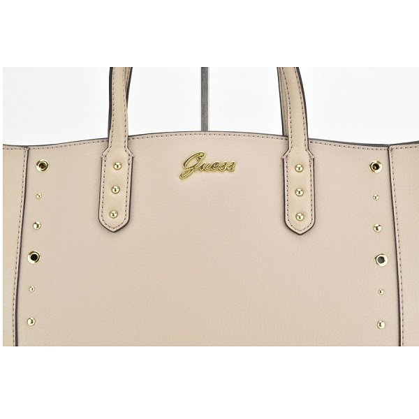 GUESS – Bolso Mujer de Hombro Leticia Tote Grande Beige Crudo Oferta Regalo Elegante - Imagen 3
