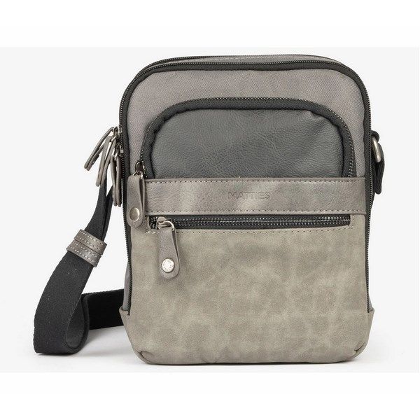 Reportero para hombre Matties Bags cremalleras negro - Imagen 2