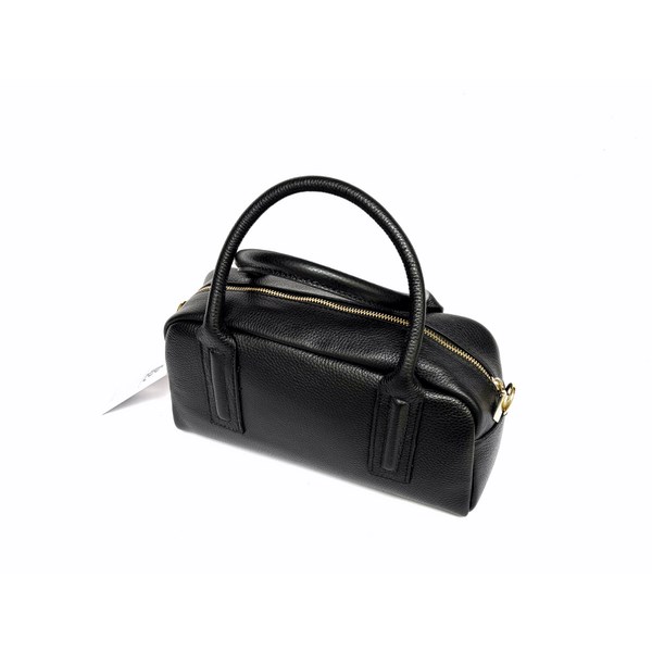 Bolso doble asa de mano en piel auténtica LB negro - Imagen 4