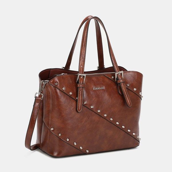 Bolso de mano BINNARI Freeda color cuero - Imagen 4