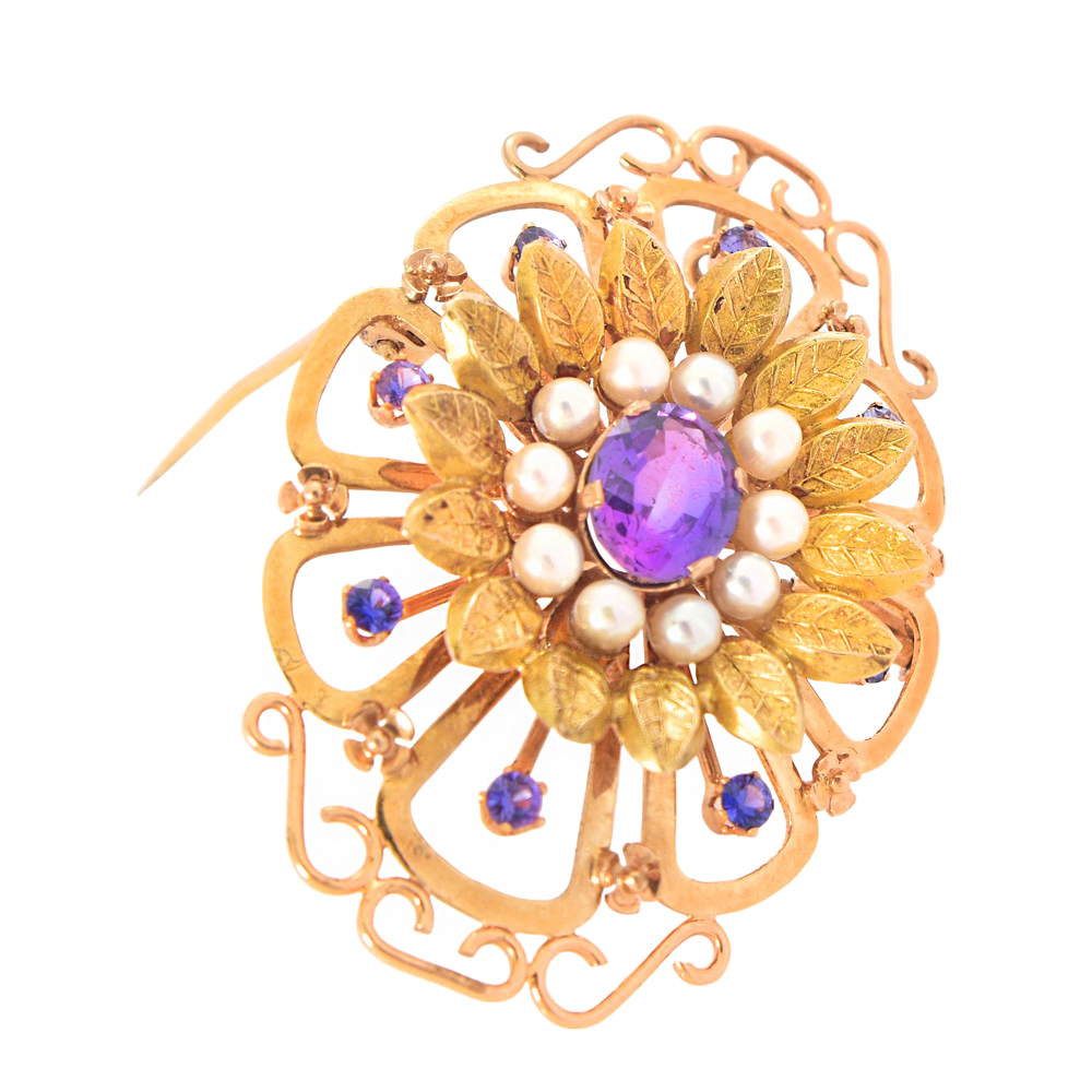 Colgante-broche Art Noveau finales S.XIX - Imagen 3